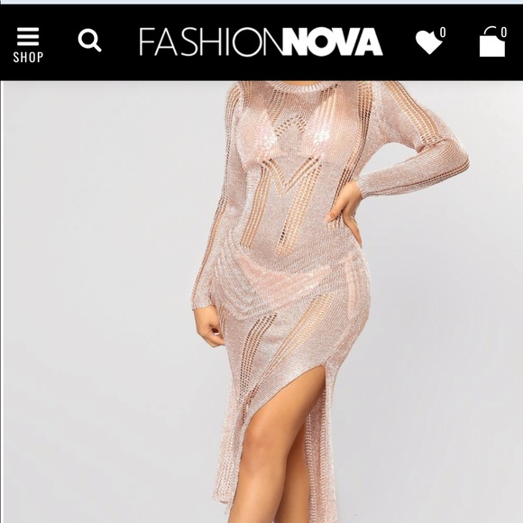 rose gold swim cover up